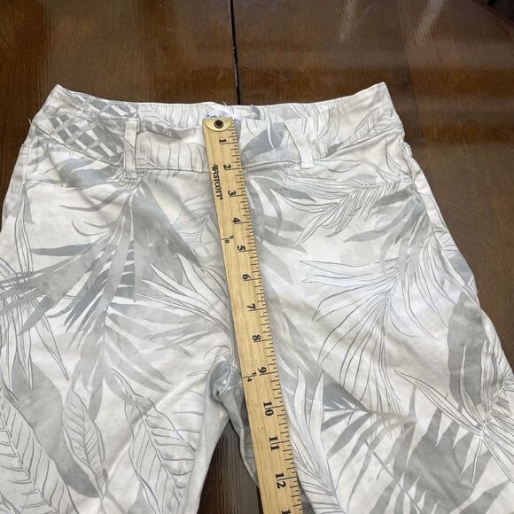 Calvin Klein Gray Printed Cotton Straight Ankle Jeans Women's Size 4 Used - Picture 5 of 16